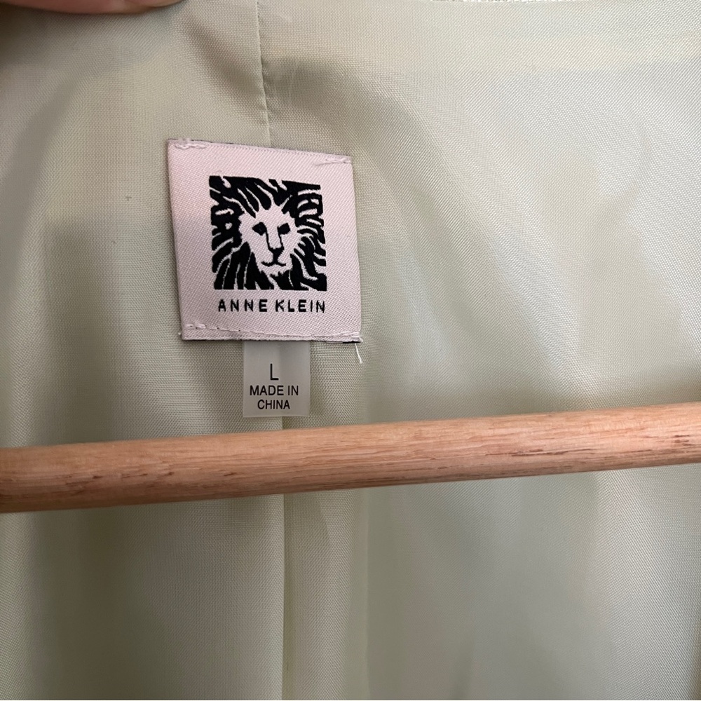 Anne Klein Light Green Linen Blend Blazer - Picture 9 of 10